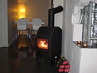 Romantic livingroom with fireplace