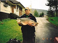 Norges strste Rye (8,285kg) ble fanget av Ivar Mathisen fra Hamar i Skogseidvatnet den 2/5 2002